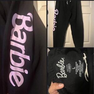 Barbie Black Sweatpants with Pink Logo